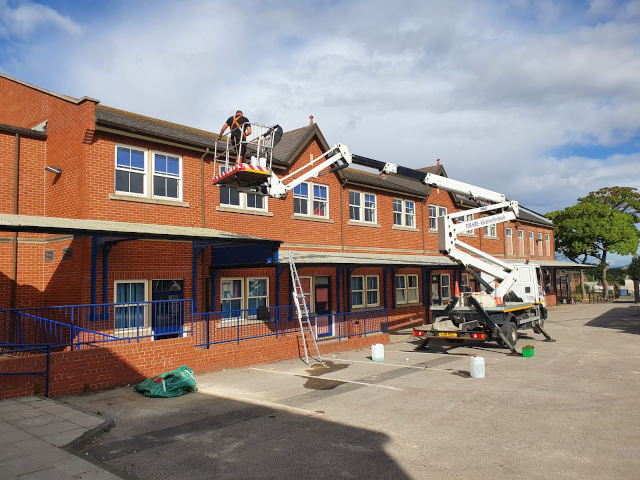 cherry picker hire Healey commercial window cleaning
